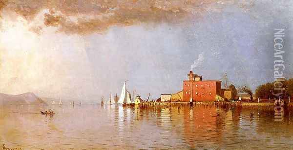 Along the Hudson Oil Painting - Alfred Thompson Bricher