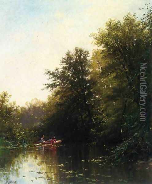 On the Mill Stream Oil Painting - Alfred Thompson Bricher