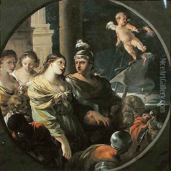 The Farewell of Dido and Aeneas Oil Painting - Sebastien Bourdon