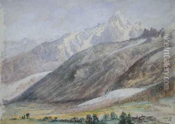 Mountain Scene, 23rd June 1858 Oil Painting - John Edward Brett