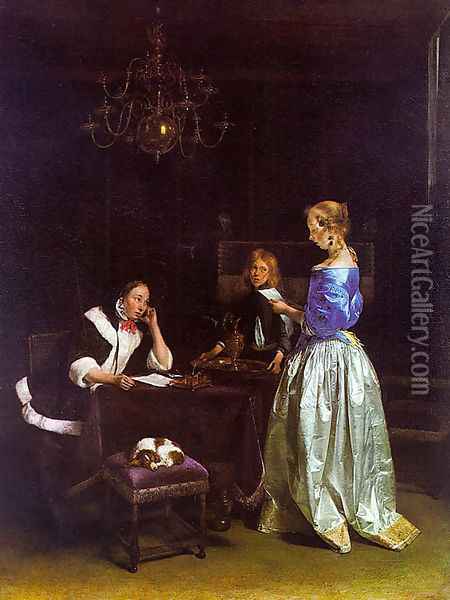 The Letter 1660 Oil Painting - Gerard Ter Borch