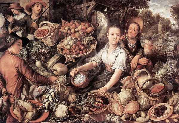 The Vegetable Market 1567 Oil Painting - Joachim Beuckelaer