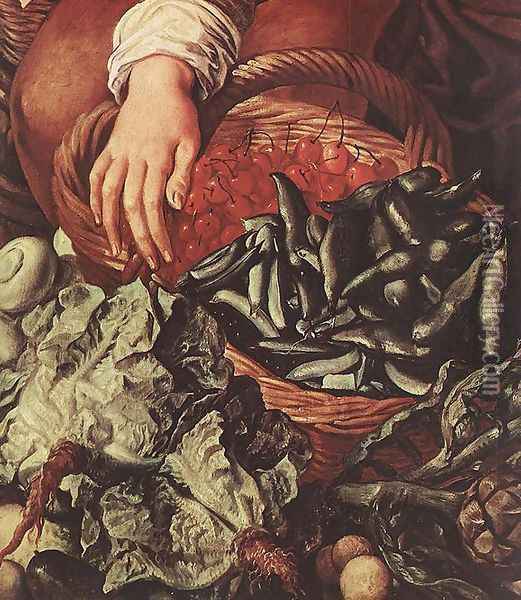 Market Scene (detail) Oil Painting - Joachim Beuckelaer