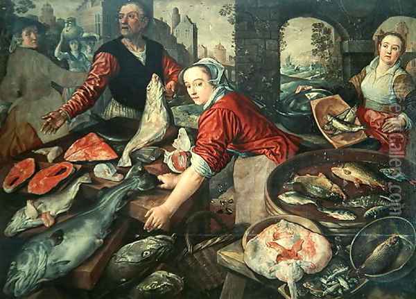 The Fish Market 2 Oil Painting - Joachim Beuckelaer