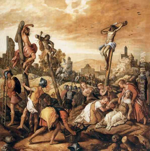 Christ on the Cross Oil Painting - Joachim Beuckelaer