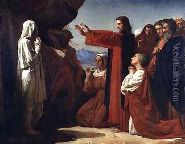 The resurrection of Lazarus Oil Painting - Leon Bonnat