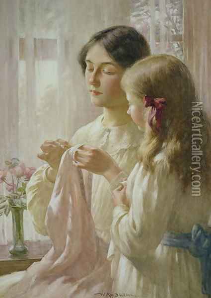The Lesson Oil Painting - William Kay Blacklock