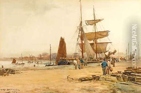 Southwold harbour Oil Painting - William Kay Blacklock