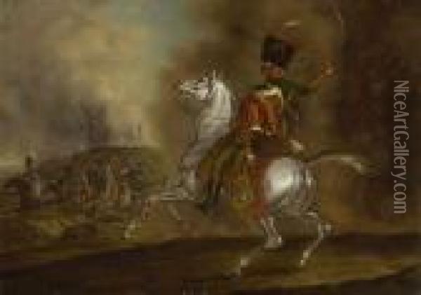 Reitender Jager Der Kaiserlichen Garde Napoleon Bonapartes Oil Painting - Adam Albrecht