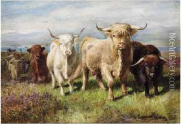 The Island Herd Oil Painting - Joseph Denovan Adam