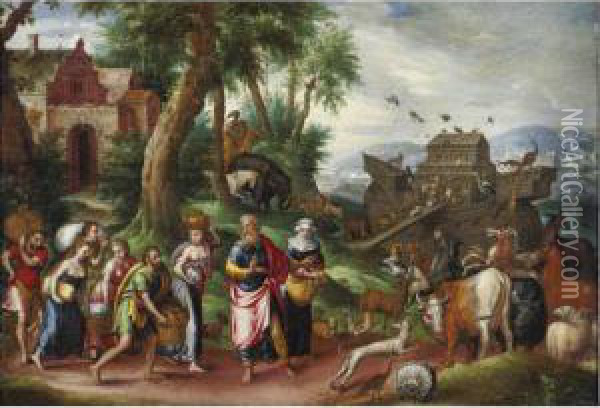 The Entry Of The Animals Into The Ark Oil Painting - Pieter Aertsen