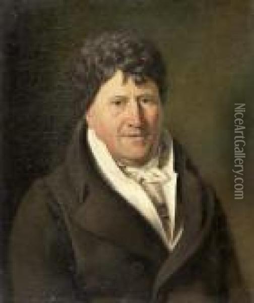 Portrait Eines Mannes. Oil Painting - Jacques Laurent Agasse