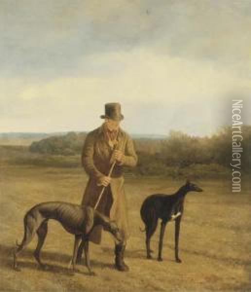 Portrait Of Lord Rivers With Two Greyhounds Oil Painting - Jacques Laurent Agasse