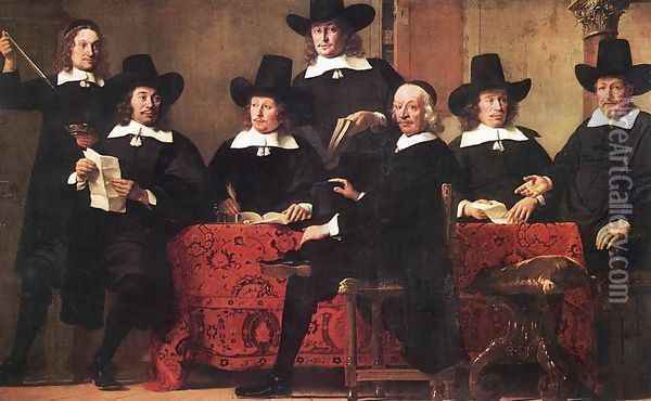 Governors of the Wine Merchant's Guild Oil Painting - Ferdinand Bol