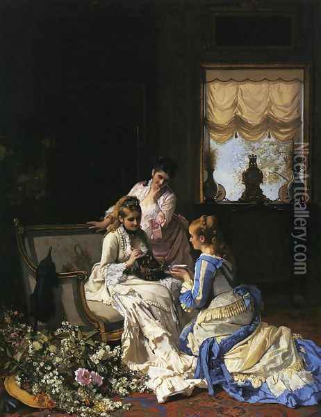 Spring's New Arrivals Oil Painting - Charles Baugniet
