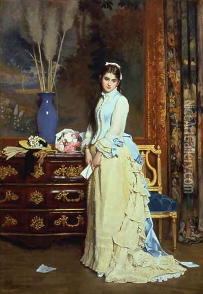 Indecision Oil Painting - Charles Baugniet