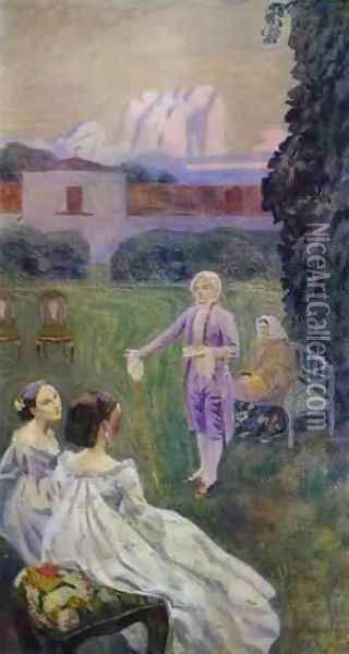 Harmony 1899-1900 Oil Painting - Viktor Elpidiforovich Borisov-Musatov