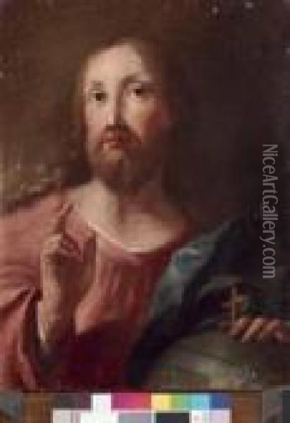 Cristo Benedicente Oil Painting - Giuseppe Angeli
