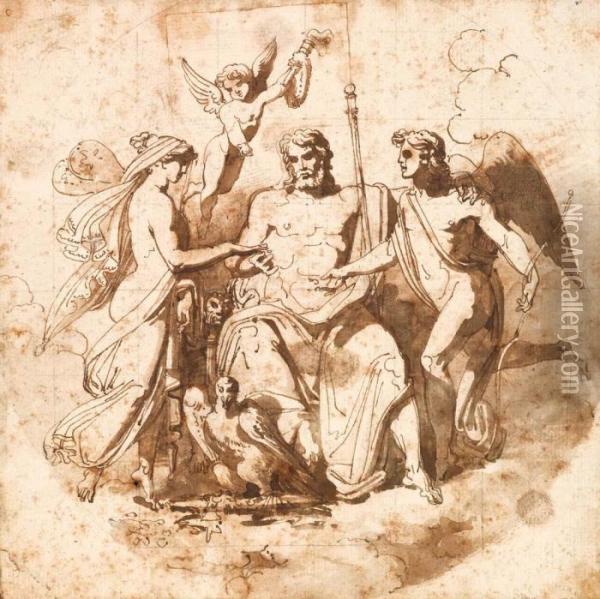 Scena Mitologica Oil Painting - Andrea, the Elder Appiani