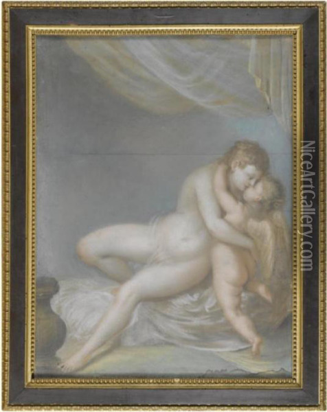 Venus And Cupid Oil Painting - Andrea, the Elder Appiani