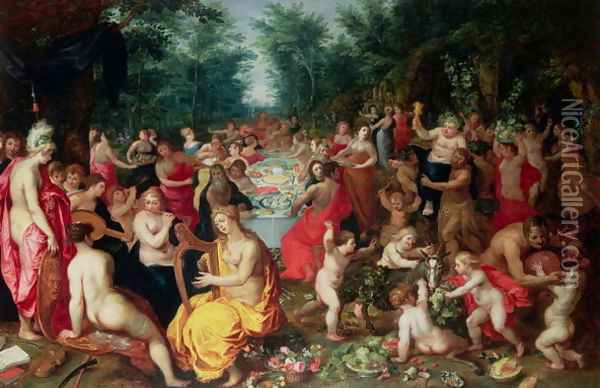 Feast of the Gods Oil Painting - Hendrik van Balen