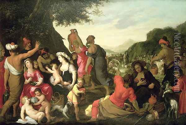 The Israelites in the Desert Oil Painting - Hendrik van Balen