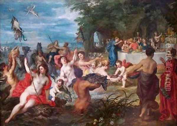 The Wedding of Thetis and Pelee Oil Painting - Hendrik van Balen