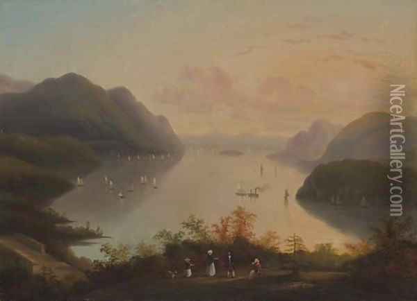 View of the Hudson River Near West Point Oil Painting - Thomas Birch