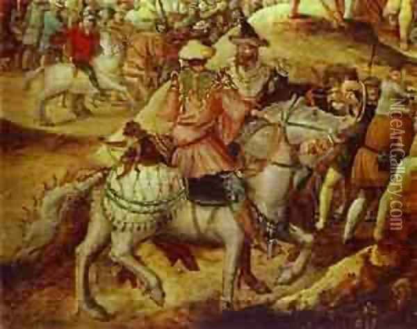 Procession To Golgotha Detail Oil Painting - Herri met de Bles