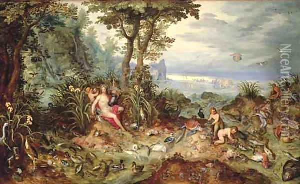 An Allegory of Water Oil Painting - Jan Brueghel the Younger