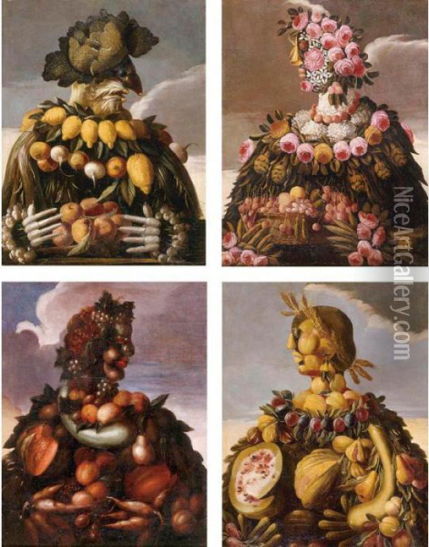 The Seasons Oil Painting - Giuseppe Arcimboldo