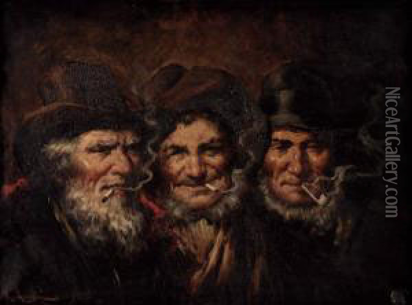 Drei Charakterkopfe Oil Painting - Roman Arregui