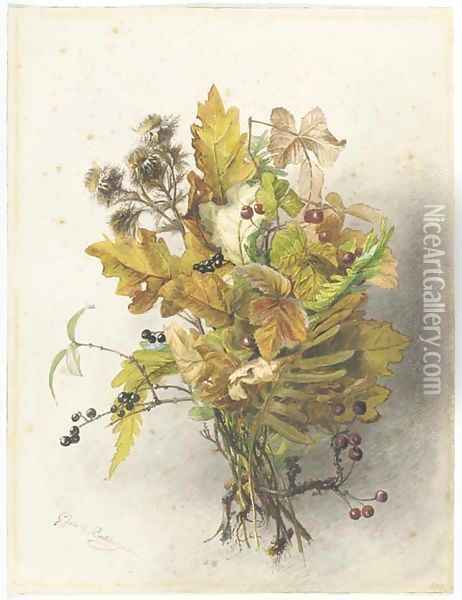 An autumn bouquet Oil Painting - Geraldine Jacoba Van De Sande Bakhuyzen