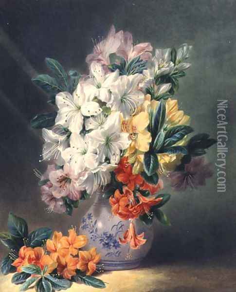 Azaleas Oil Painting - Valentine Bartholomew