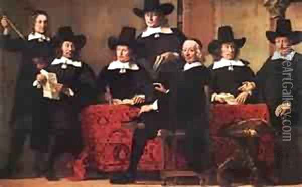 Governors Of The Wine Merchants Guild Oil Painting - Hans Bol