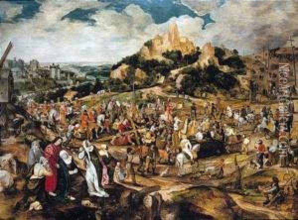 Christ On The Road To Calvary Oil Painting - Peeter Baltens