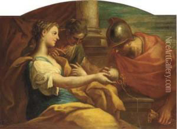 Ariadne And Theseus Oil Painting - Nicolo Bambini