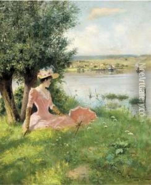 A Summer's Day Oil Painting - Jean Beauduin
