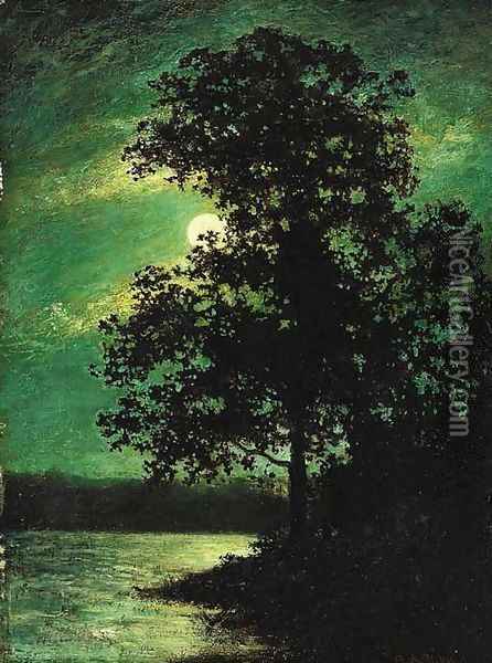 Moonlight Landscape Oil Painting - Ralph Albert Blakelock