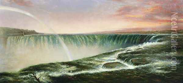 Niagara Falls at Sunset Oil Painting - George Loring Brown
