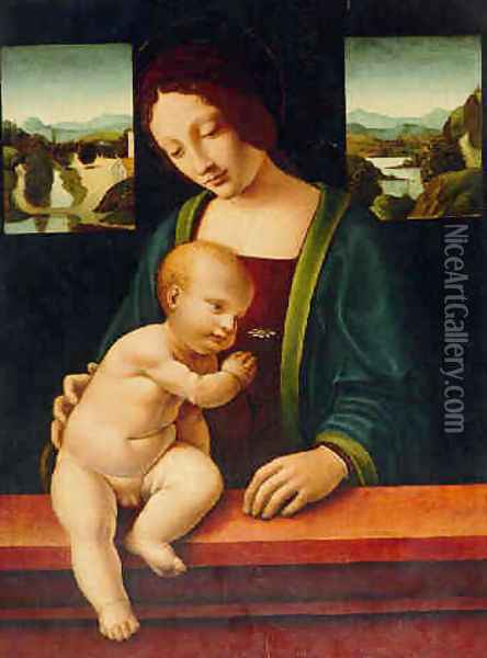 Virgin and Child Oil Painting - Giovanni Antonio Boltraffio
