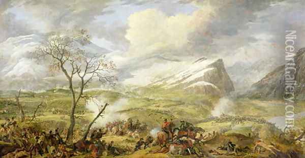 The Battle of Rivoli on the 14th January 1797 Oil Painting - Baron Louis Albert Bacler d'Albe