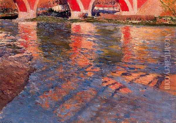 El Manzanares bajo el puente de los Franceses Oil Painting - Aureliano de Beruete y Moret