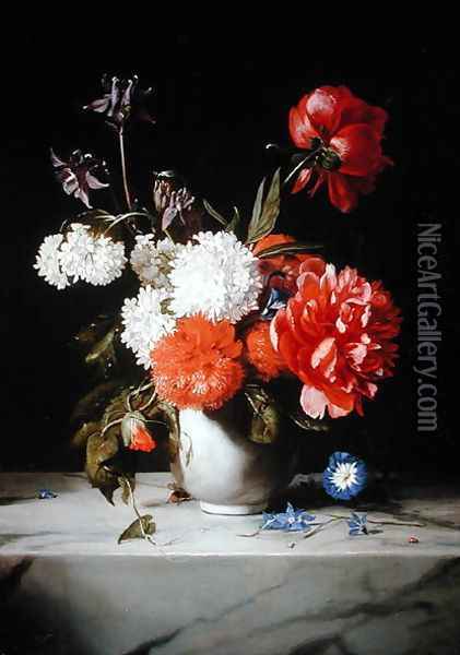Floral Still Life, 1671 Oil Painting - Dirck de Bray