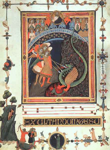The Apparition of St. Michael Oil Painting - Pacino di Bonaguida