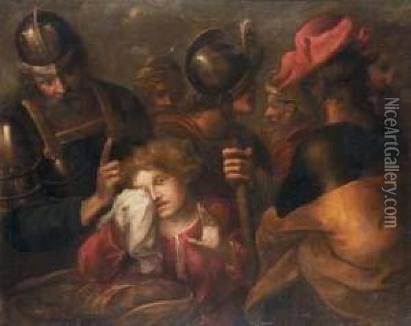 Vendita Di Giuseppe Da Parte Dei Fratelli Oil Painting - Bartolomeo Biscaino