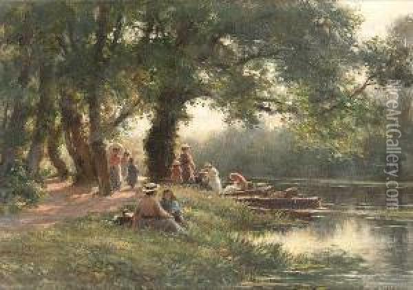 The Landing Place Oil Painting - William Kay Blacklock