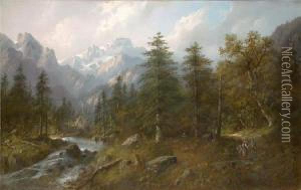 Partie In Ober-baiern Oil Painting - Eduard Boehm