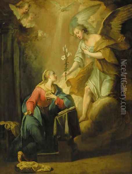 The Annunciation Oil Painting - Nicolo Bambini