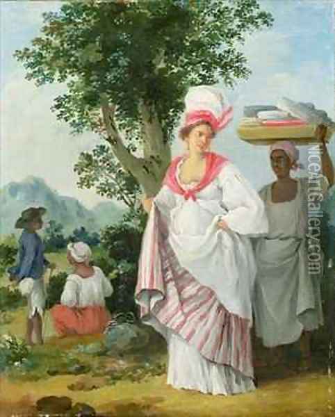 Free West Indian Dominicans Oil Painting - Agostino Brunias